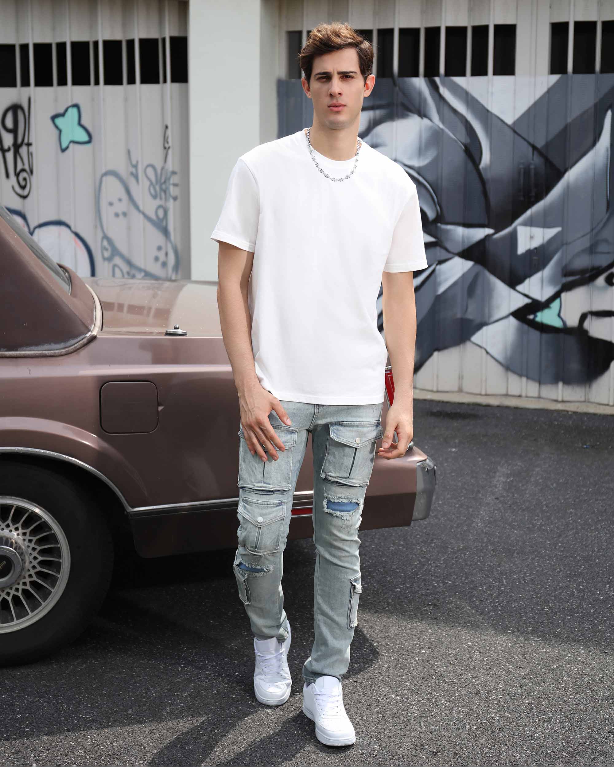 Blue Cargo Jeans