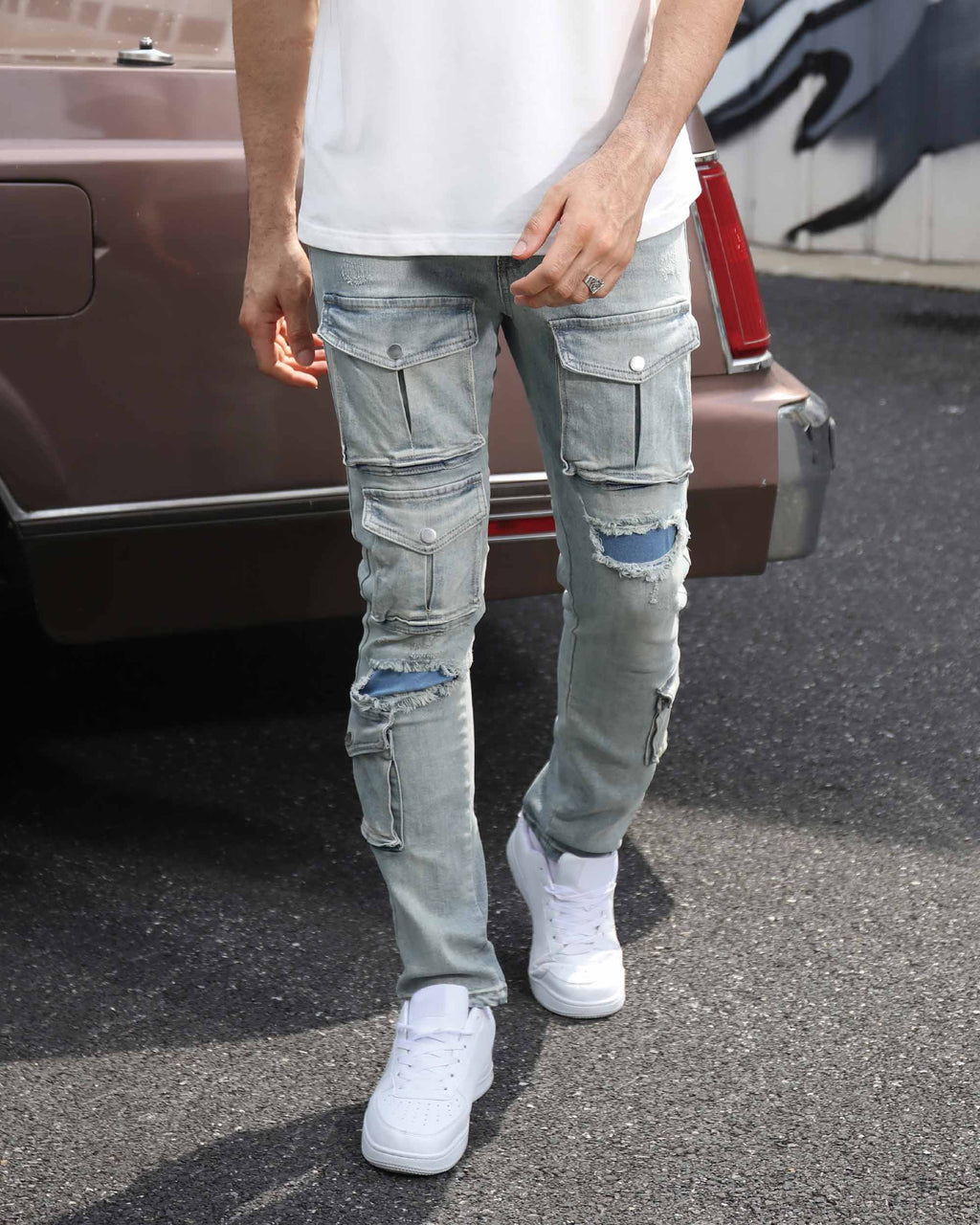 Blue Cargo Jeans