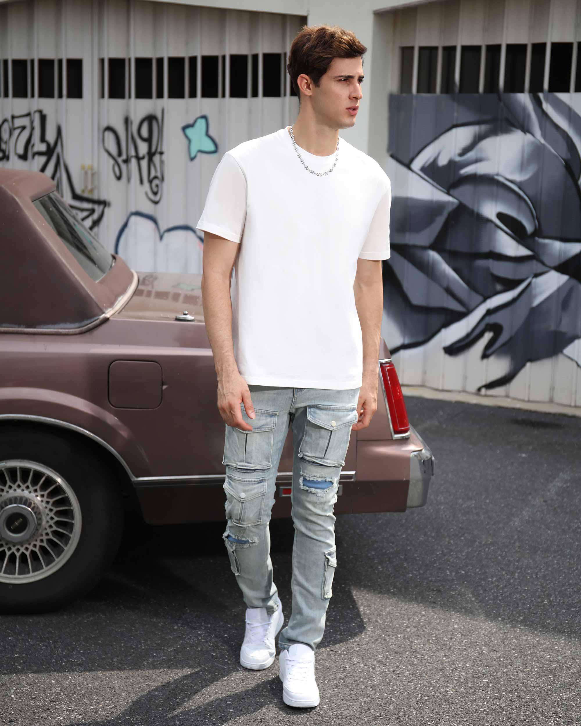 Blue Cargo Jeans