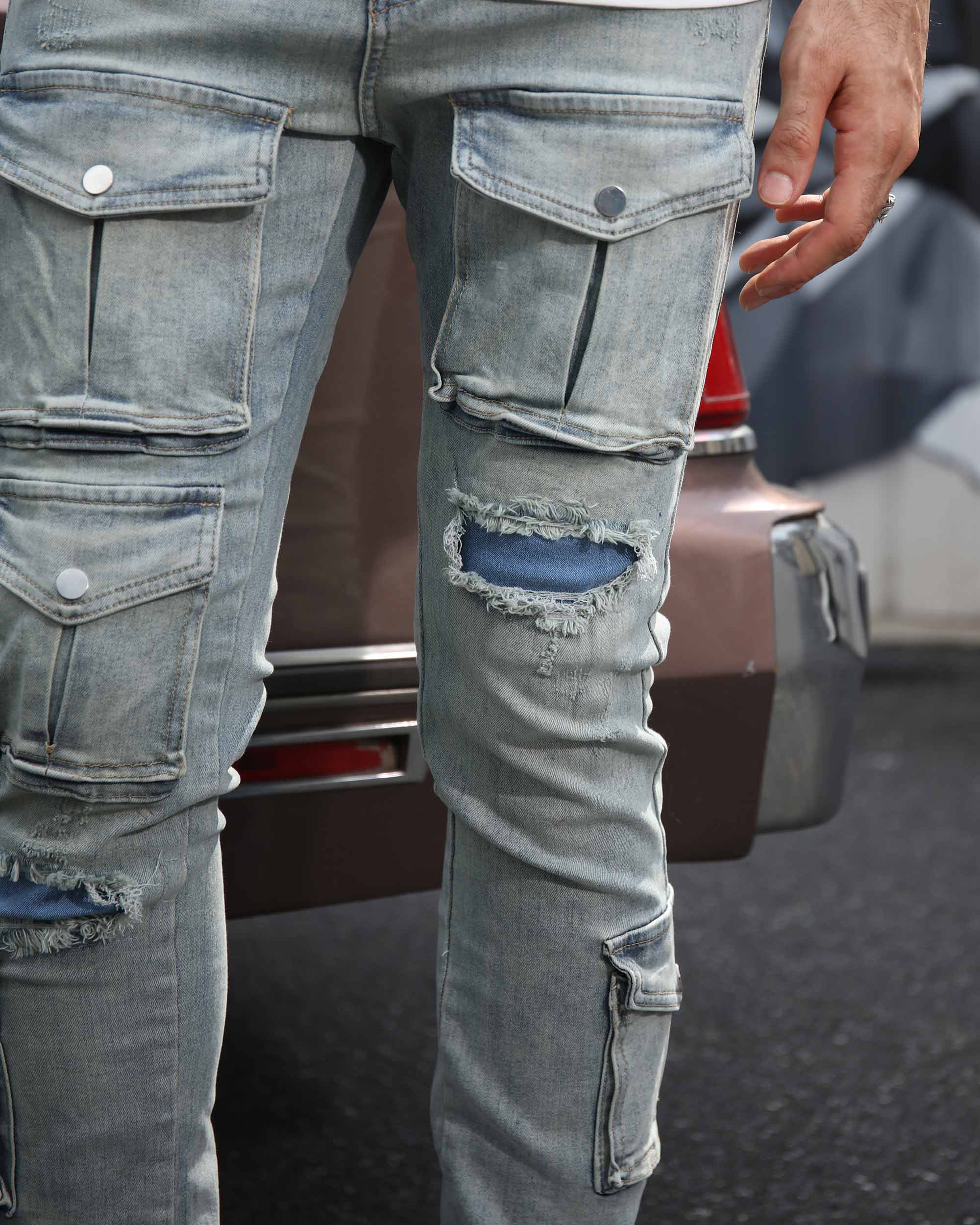 Blue Cargo Jeans