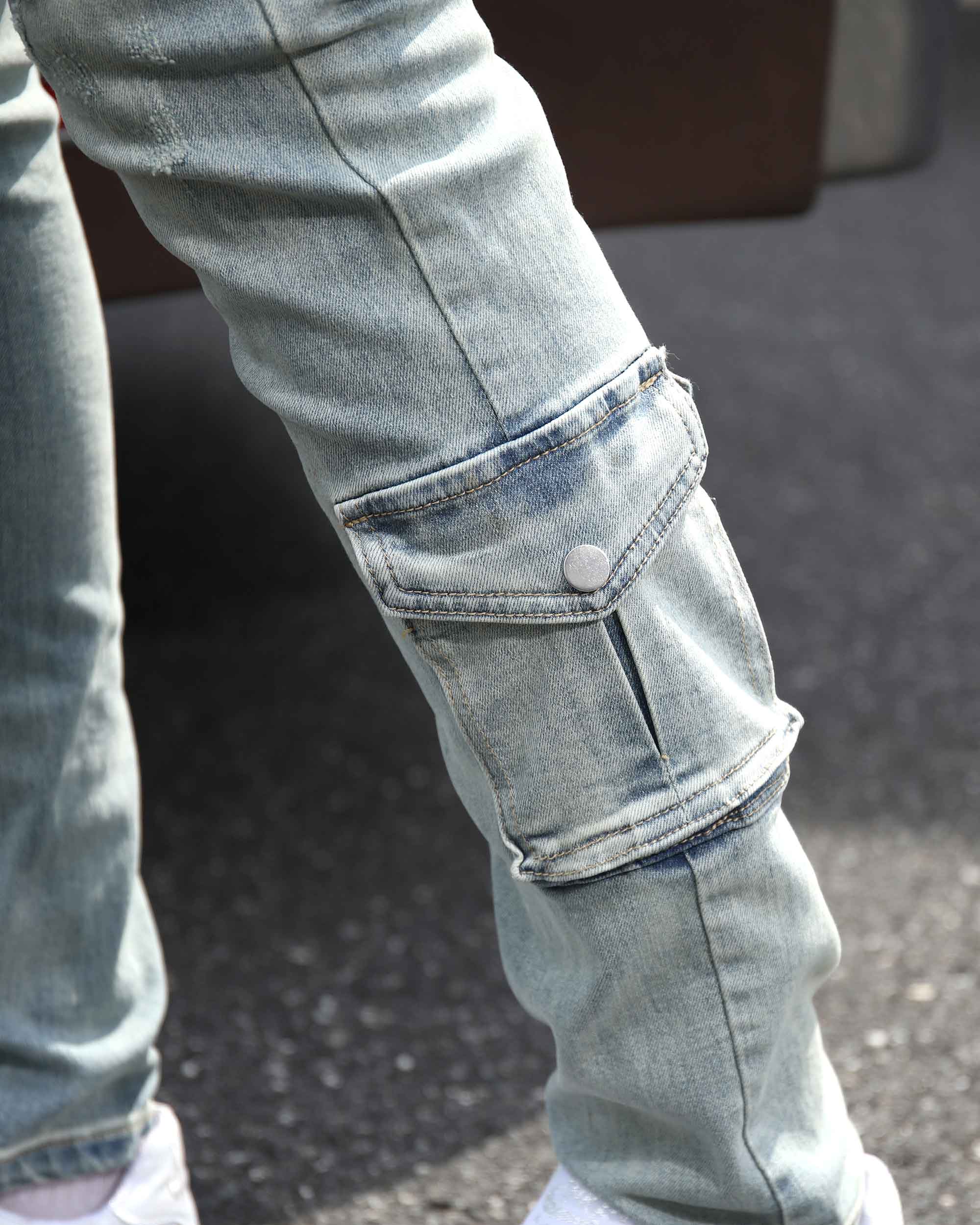 Blue Cargo Jeans